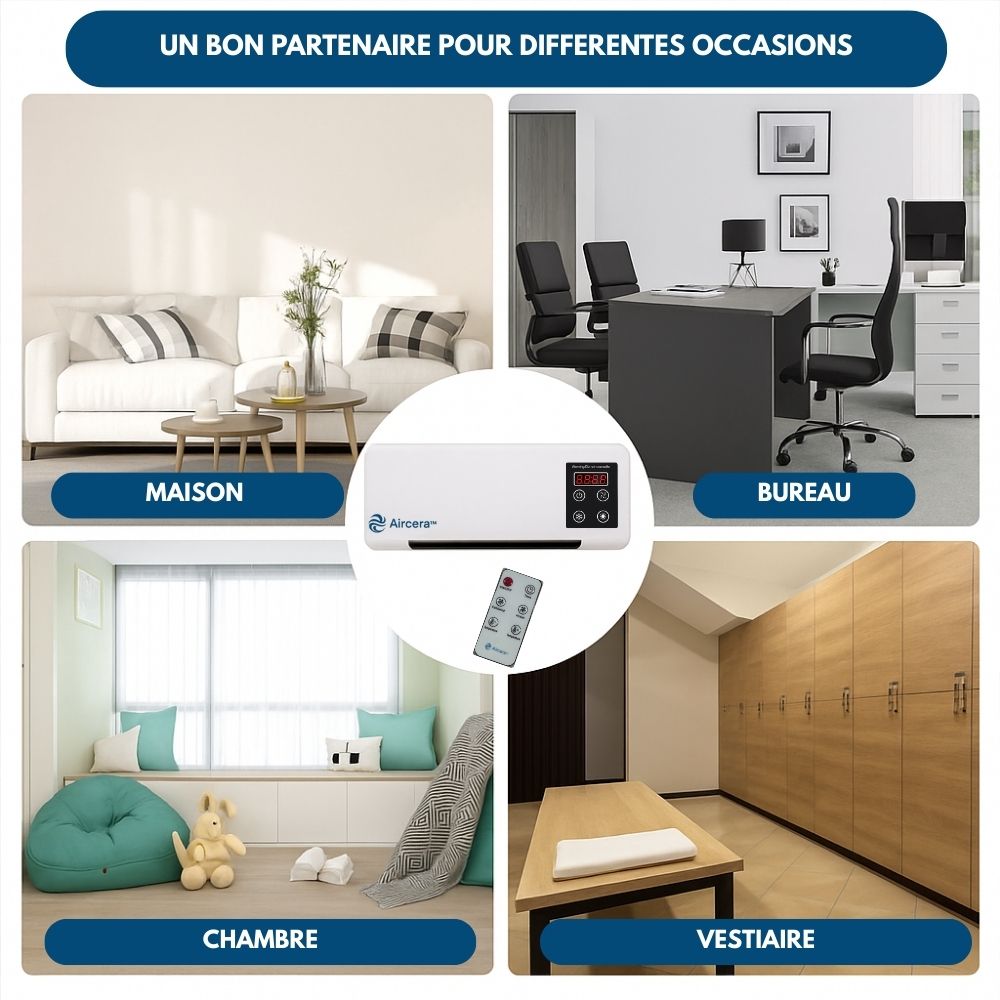 ❄️🔥 2-en-1 Climatiseur Mural & Chauffage – Chaud/Froid avec Télécommande + Cadeaux Offerts 🎁